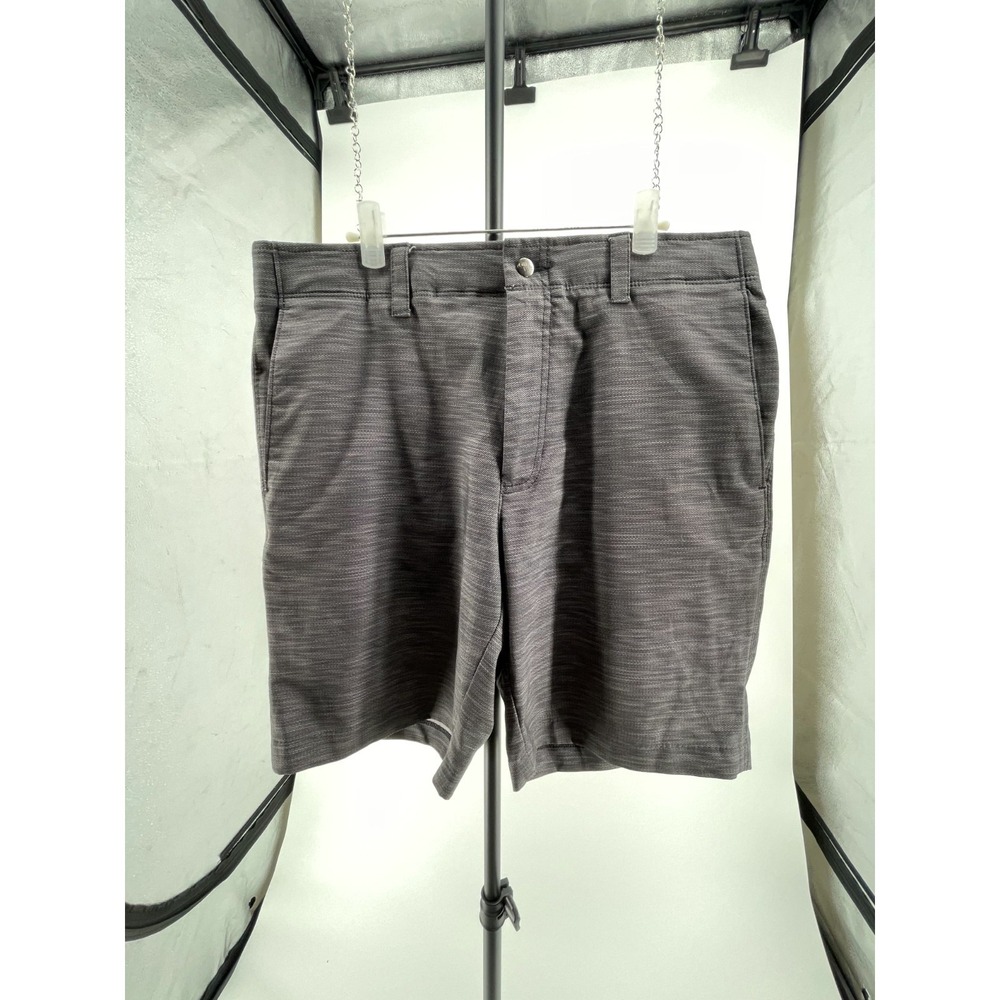 Callaway Golf Shorts Mens 34 Gray Striped Stretch Tennis Resort Wear Athleisure